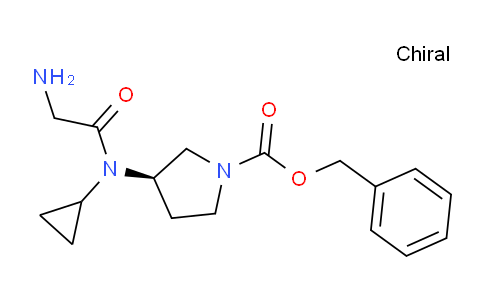CAS No. 1354002-27-9, (R)-Benzyl 3-(2-amino-N-cyclopropylacetamido)pyrrolidine-1-carboxylate