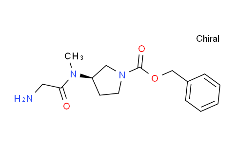 CAS No. 1353996-06-1, (R)-Benzyl 3-(2-amino-N-methylacetamido)pyrrolidine-1-carboxylate