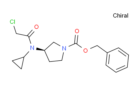 CAS No. 1353996-19-6, (R)-Benzyl 3-(2-chloro-N-cyclopropylacetamido)pyrrolidine-1-carboxylate