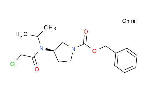 CAS No. 1354011-86-1, (R)-Benzyl 3-(2-chloro-N-isopropylacetamido)pyrrolidine-1-carboxylate