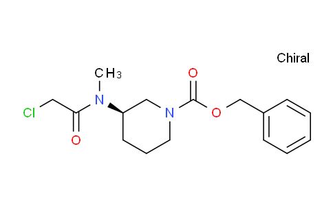 CAS No. 1354006-82-8, (R)-Benzyl 3-(2-chloro-N-methylacetamido)piperidine-1-carboxylate