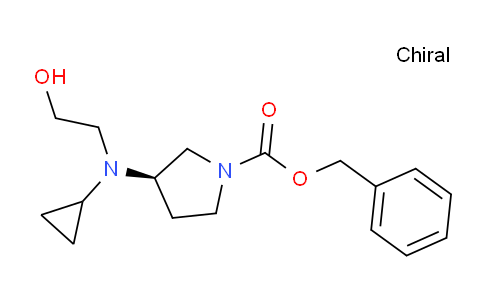 CAS No. 1354015-53-4, (R)-Benzyl 3-(cyclopropyl(2-hydroxyethyl)amino)pyrrolidine-1-carboxylate
