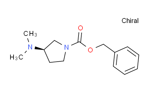 CAS No. 1217696-54-2, (R)-Benzyl 3-(dimethylamino)pyrrolidine-1-carboxylate