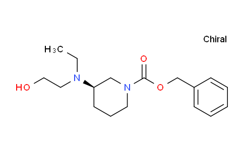 CAS No. 1353999-69-5, (R)-Benzyl 3-(ethyl(2-hydroxyethyl)amino)piperidine-1-carboxylate