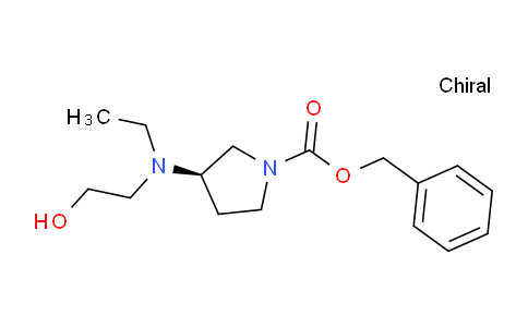 CAS No. 1353993-94-8, (R)-Benzyl 3-(ethyl(2-hydroxyethyl)amino)pyrrolidine-1-carboxylate