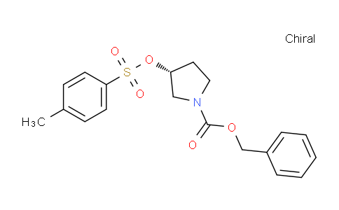 CAS No. 136725-51-4, (R)-Benzyl 3-(tosyloxy)pyrrolidine-1-carboxylate