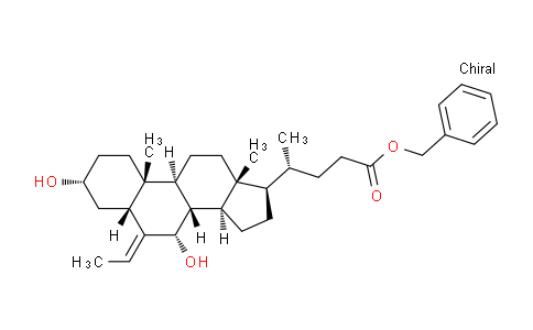 CAS No. 1352328-67-6, (R)-Benzyl 4-((3R,5R,7S,8S,9S,10R,13R,14S,17R,E)-6-ethylidene-3,7-dihydroxy-10,13-dimethylhexadecahydro-1H-cyclopenta[a]phenanthren-17-yl)pentanoate
