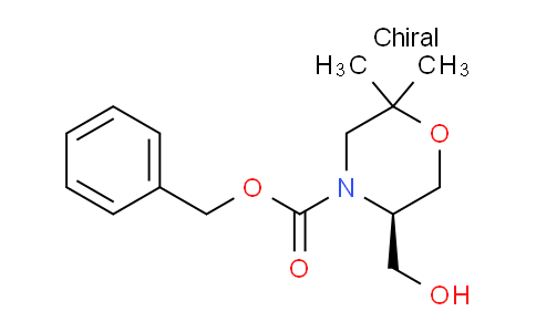 CAS No. 1263078-09-6, (R)-Benzyl 5-(hydroxymethyl)-2,2-dimethylmorpholine-4-carboxylate