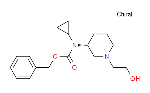 CAS No. 1354014-83-7, (R)-Benzyl cyclopropyl(1-(2-hydroxyethyl)piperidin-3-yl)carbamate