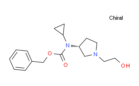 CAS No. 1354002-11-1, (R)-Benzyl cyclopropyl(1-(2-hydroxyethyl)pyrrolidin-3-yl)carbamate