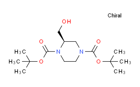 CAS No. 1159598-21-6, (R)-Di-tert-butyl 2-(hydroxymethyl)piperazine-1,4-dicarboxylate