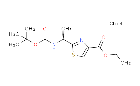 CAS No. 111946-75-9, (R)-Ethyl 2-(1-((tert-butoxycarbonyl)amino)ethyl)thiazole-4-carboxylate