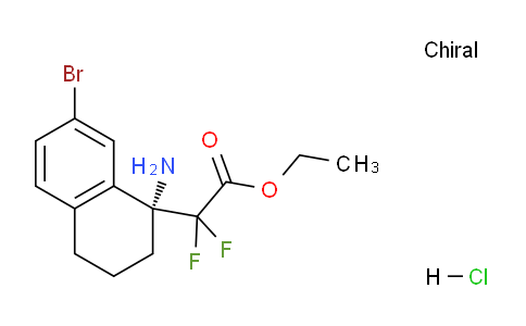 CAS No. 1427514-91-7, (R)-Ethyl 2-(1-amino-7-bromo-1,2,3,4-tetrahydronaphthalen-1-yl)-2,2-difluoroacetate hydrochloride
