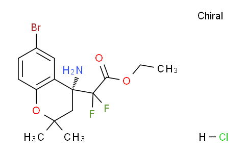 CAS No. 1427514-96-2, (R)-Ethyl 2-(4-amino-6-bromo-2,2-dimethylchroman-4-yl)-2,2-difluoroacetate hydrochloride