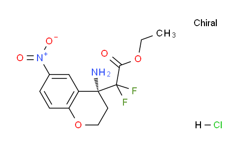 CAS No. 1427514-92-8, (R)-Ethyl 2-(4-amino-6-nitrochroman-4-yl)-2,2-difluoroacetate hydrochloride