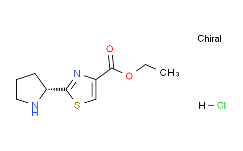 CAS No. 1217653-08-1, (R)-Ethyl 2-(pyrrolidin-2-yl)thiazole-4-carboxylate hydrochloride