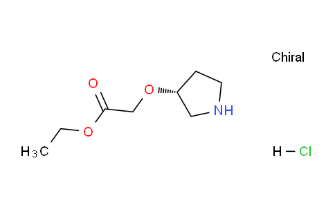CAS No. 1024038-23-0, (R)-Ethyl 2-(pyrrolidin-3-yloxy)acetate hydrochloride