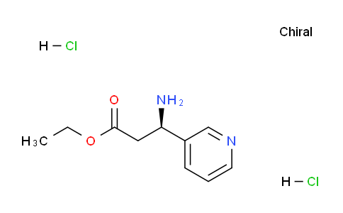 CAS No. 1217631-87-2, (R)-Ethyl 3-amino-3-(pyridin-3-yl)propanoate dihydrochloride