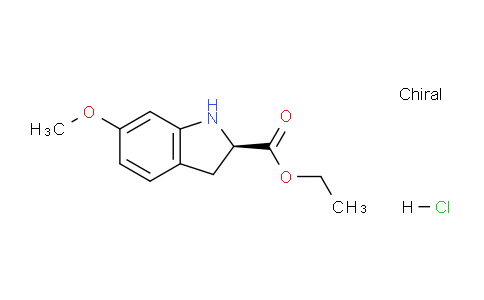 CAS No. 1313277-84-7, (R)-Ethyl 6-methoxyindoline-2-carboxylate hydrochloride