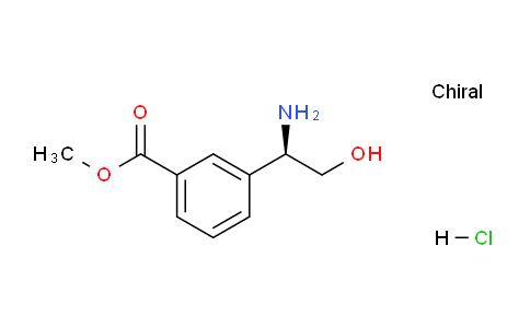 CAS No. 1391515-70-0, (R)-Methyl 3-(1-amino-2-hydroxyethyl)benzoate hydrochloride