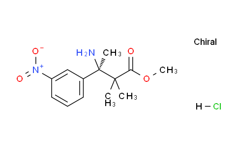 CAS No. 1363408-38-1, (R)-Methyl 3-amino-2,2-dimethyl-3-(3-nitrophenyl)butanoate hydrochloride