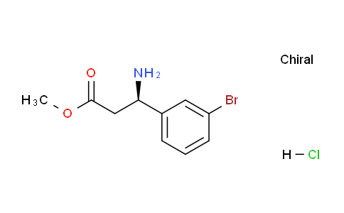 CAS No. 845909-00-4, (R)-Methyl 3-amino-3-(3-bromophenyl)propanoate hydrochloride