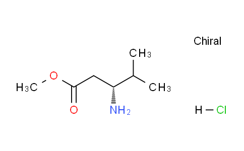 CAS No. 172823-13-1, (R)-Methyl 3-amino-4-methylpentanoate hydrochloride