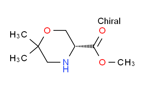 CAS No. 1313278-08-8, (R)-Methyl 6,6-dimethylmorpholine-3-carboxylate