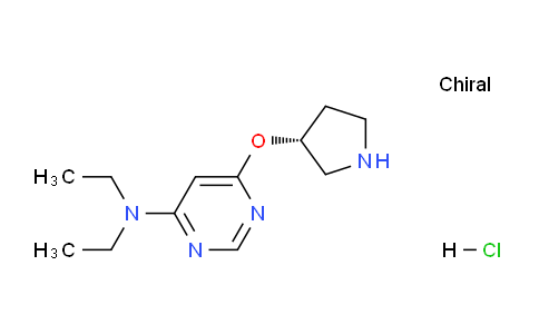 CAS No. 1353994-66-7, (R)-N,N-Diethyl-6-(pyrrolidin-3-yloxy)pyrimidin-4-amine hydrochloride