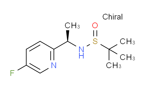 CAS No. 1149752-51-1, (R)-N-((R)-1-(5-Fluoropyridin-2-yl)ethyl)-2-methylpropane-2-sulfinamide