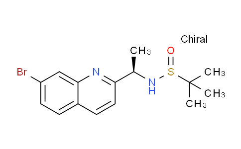 CAS No. 1509906-60-8, (R)-N-((R)-1-(7-Bromoquinolin-2-yl)ethyl)-2-methylpropane-2-sulfinamide
