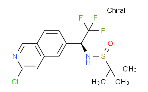 CAS No. 1509899-70-0, (R)-N-((S)-1-(3-Chloroisoquinolin-6-yl)-2,2,2-trifluoroethyl)-2-methylpropane-2-sulfinamide