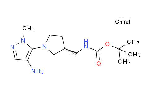 CAS No. 1338717-97-7, (R)-tert-Butyl ((1-(4-amino-1-methyl-1H-pyrazol-5-yl)pyrrolidin-3-yl)methyl)carbamate