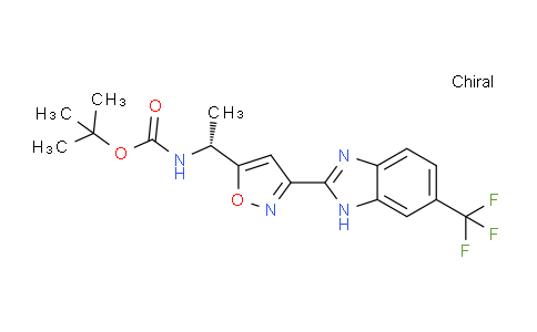 CAS No. 1095824-21-7, (R)-tert-Butyl (1-(3-(6-(trifluoromethyl)-1H-benzo[d]imidazol-2-yl)isoxazol-5-yl)ethyl)carbamate