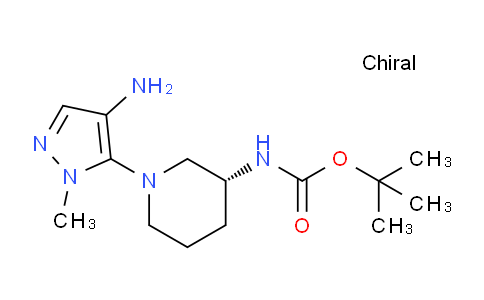 CAS No. 1338717-90-0, (R)-tert-Butyl (1-(4-amino-1-methyl-1H-pyrazol-5-yl)piperidin-3-yl)carbamate