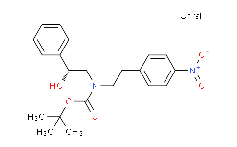 CAS No. 223673-35-6, (R)-tert-Butyl (2-hydroxy-2-phenylethyl)(4-nitrophenethyl)carbamate