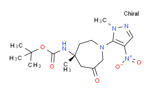 CAS No. 1956437-88-9, (R)-tert-Butyl (4-methyl-1-(1-methyl-4-nitro-1H-pyrazol-5-yl)-6-oxoazepan-4-yl)carbamate