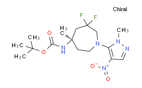 CAS No. 1428577-12-1, (R)-tert-Butyl (6,6-difluoro-4-methyl-1-(1-methyl-4-nitro-1H-pyrazol-5-yl)azepan-4-yl)carbamate