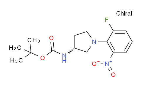 CAS No. 1233860-32-6, (R)-tert-Butyl 1-(2-fluoro-6-nitrophenyl)pyrrolidine-3-ylcarbamate