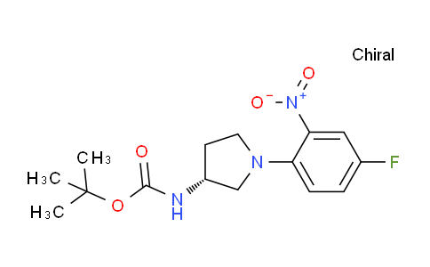 CAS No. 1233860-38-2, (R)-tert-Butyl 1-(4-fluoro-2-nitrophenyl)pyrrolidine-3-ylcarbamate