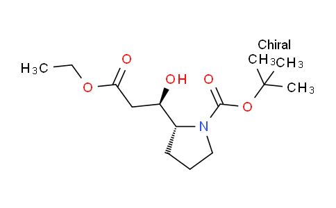 CAS No. 287107-88-4, (R)-tert-Butyl 2-((R)-3-ethoxy-1-hydroxy-3-oxopropyl)pyrrolidine-1-carboxylate
