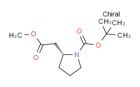 CAS No. 132482-05-4, (R)-tert-Butyl 2-(2-methoxy-2-oxoethyl)pyrrolidine-1-carboxylate