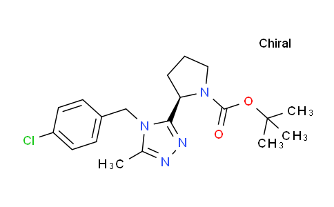 CAS No. 1140495-89-1, (R)-tert-Butyl 2-(4-(4-chlorobenzyl)-5-methyl-4H-1,2,4-triazol-3-yl)pyrrolidine-1-carboxylate