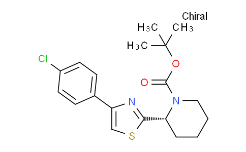CAS No. 1089729-73-6, (R)-tert-Butyl 2-(4-(4-chlorophenyl)thiazol-2-yl)piperidine-1-carboxylate