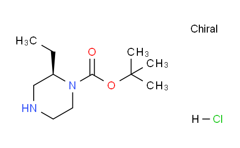 CAS No. 1217443-56-5, (R)-tert-Butyl 2-ethylpiperazine-1-carboxylate hydrochloride