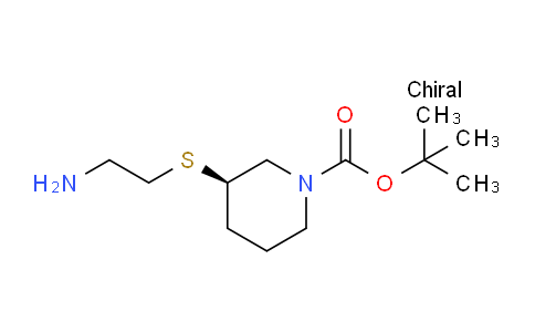 CAS No. 1354011-41-8, (R)-tert-Butyl 3-((2-aminoethyl)thio)piperidine-1-carboxylate