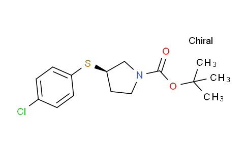 CAS No. 1289585-33-6, (R)-tert-Butyl 3-((4-chlorophenyl)thio)pyrrolidine-1-carboxylate