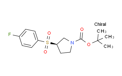 CAS No. 1354010-97-1, (R)-tert-Butyl 3-((4-fluorophenyl)sulfonyl)pyrrolidine-1-carboxylate