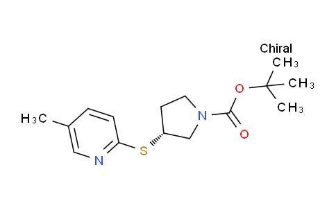 CAS No. 1354018-57-7, (R)-tert-Butyl 3-((5-methylpyridin-2-yl)thio)pyrrolidine-1-carboxylate