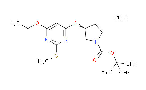 CAS No. 1354018-62-4, (R)-tert-Butyl 3-((6-ethoxy-2-(methylthio)pyrimidin-4-yl)oxy)pyrrolidine-1-carboxylate